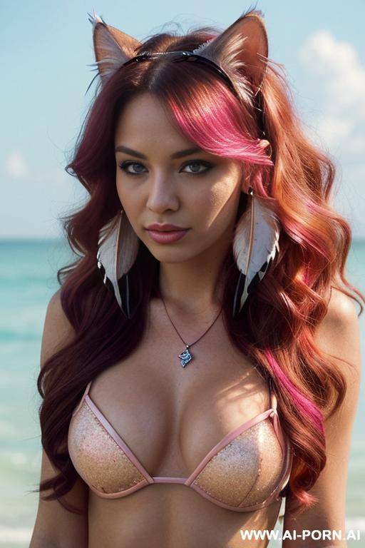 face, sexy, beautiful, ((bikini as seashell)), ((roses)), ((eyes shw)), ((angel wings)), ((real actress from science-fiction movies face)), ((glitter)), ((long bu hair)), ((wind)), (( cat face)), (( cat - #main