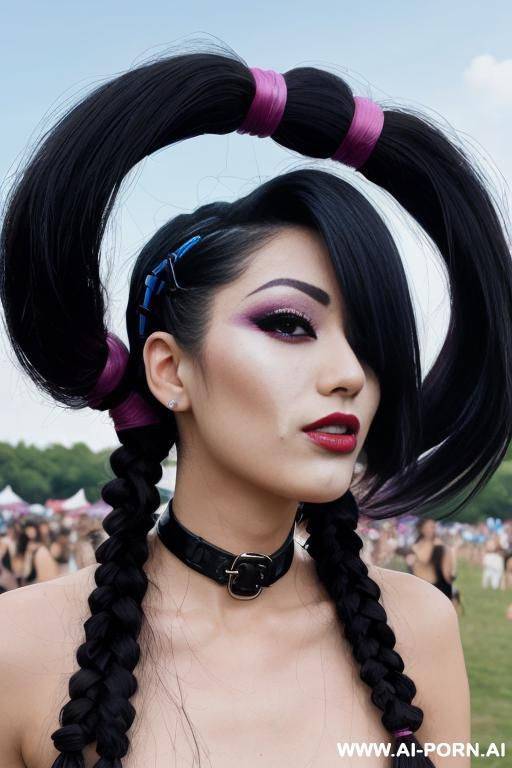 goth asian woman sucking big white cock and getting cum on her face - #main