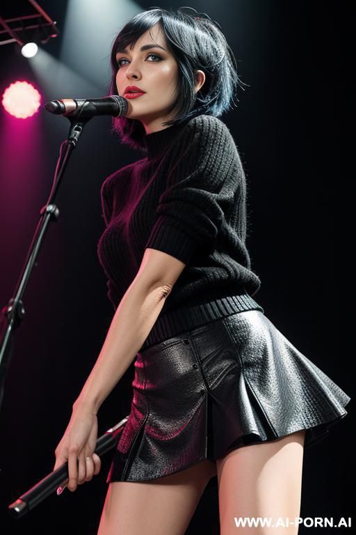 drummer chick on the drums on the stage - #main