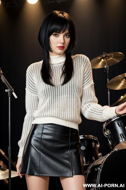 drummer woman plays her drum set - #main