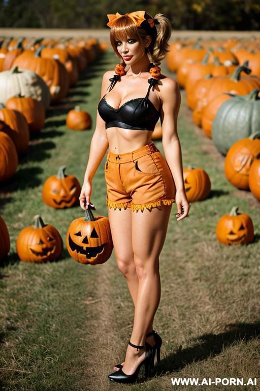 (tight shorts) (scarecrow) (pumpkins) - #main