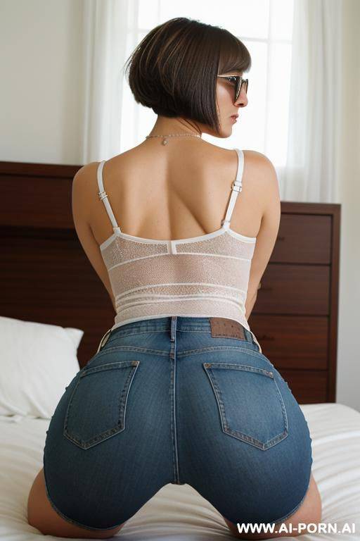 kneel on the bed and show me your ass, bend over - #main
