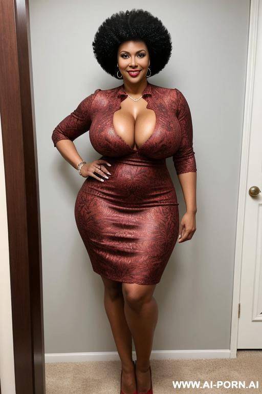 (afro american hot tall milf) (full body shot) (huge boobs) - #main