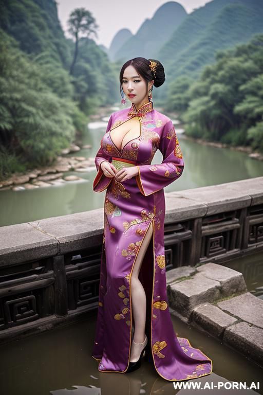 ((empress of china)), ((chinese traditional dress)), ((nature river)), ((pure water)) - #main