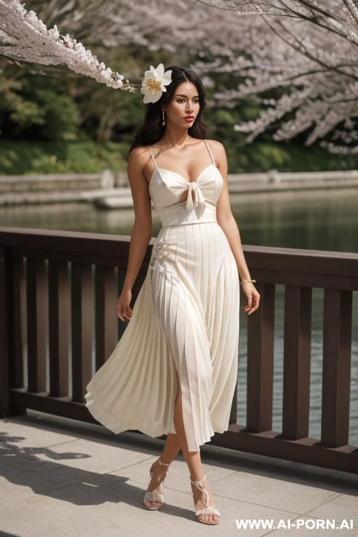 a rich, chocolate-hued doll dress takes center stage, crafted from a matte, flowing fabric that ds into a voluminous, micro-pleated skirt. the bodice features delicate ruching across the bust, - #main