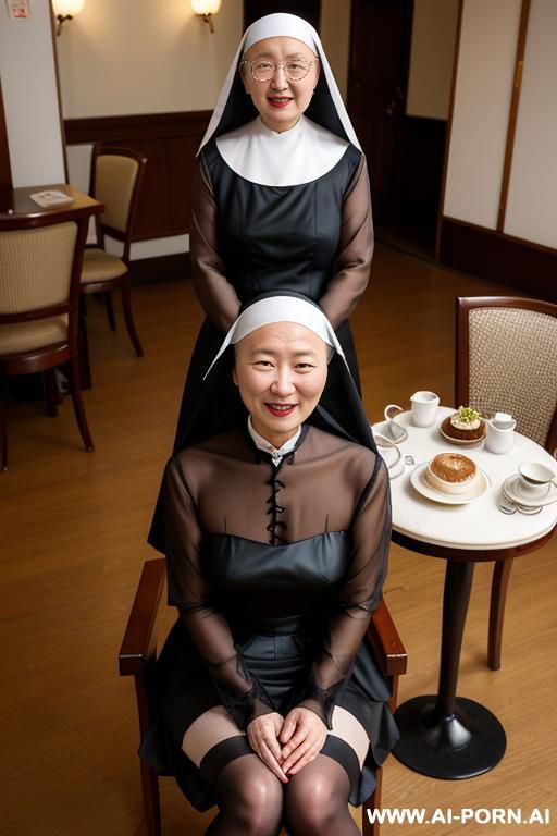 old nun, torn pantyhose - #main