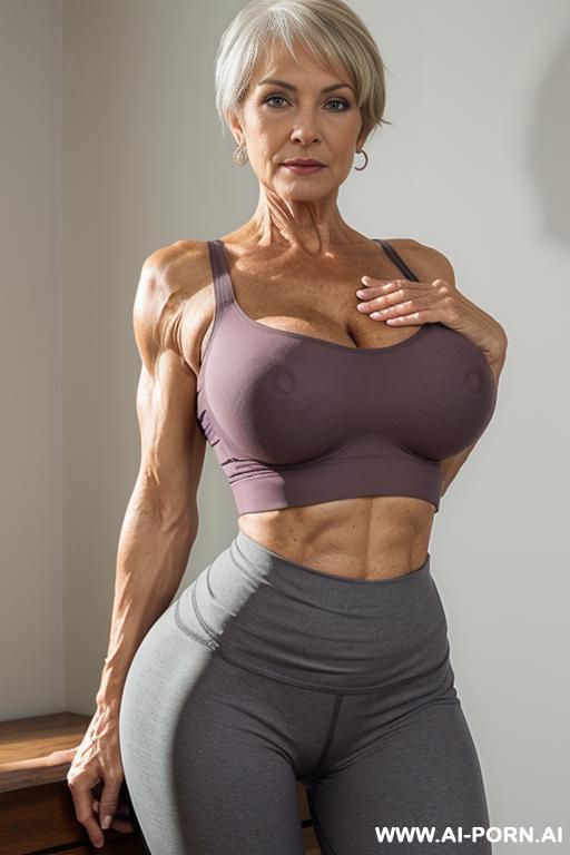 matured old milf, wrinkles, wrinkled skin, aging marks, bulked up thighs, tight skirt, tight shirt, perfect eyes, big nipples - #main