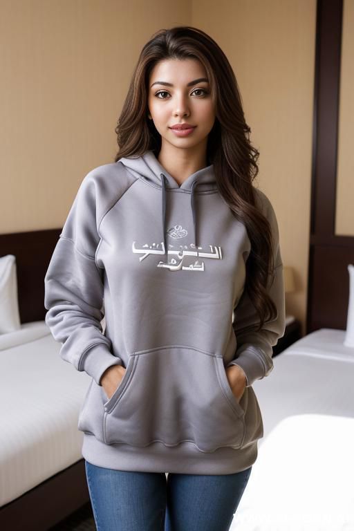 ((sweatshirt )), ((tanned middle eastern )), (masiela lusha), (lean), (pretty face), (detailed face), (perfect), (natural lighting), ((highly detailed photo)), (busty) - #main