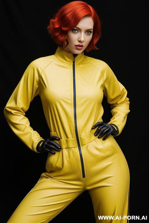 reporter tmnt, yellow jumpsuit, womanage muntant ninja turtle, short hair - #main