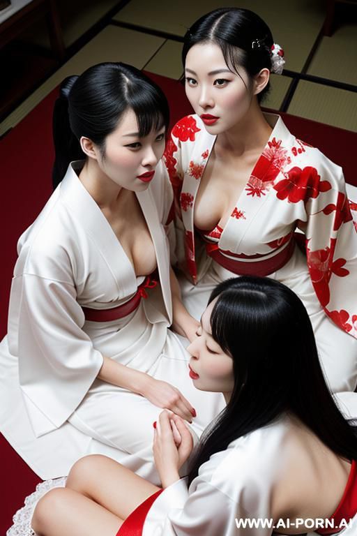 white and red kimono - #main