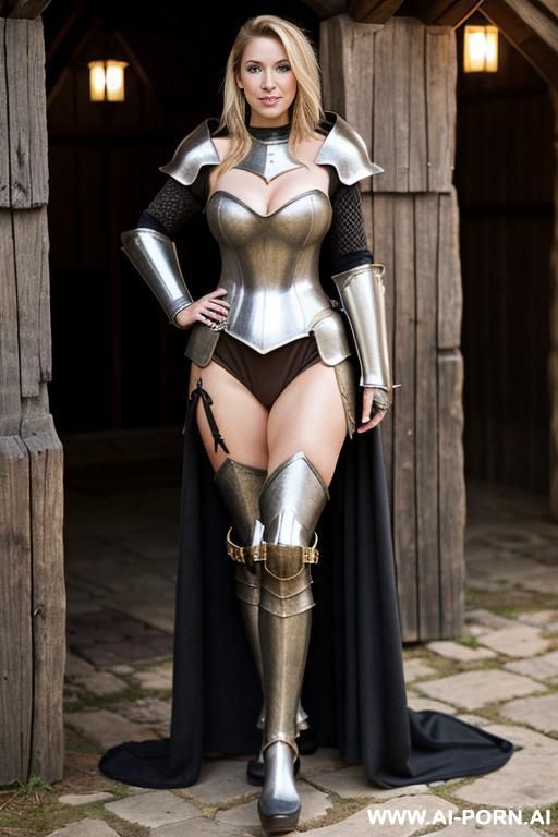 woman medival armor up and nog down - #main