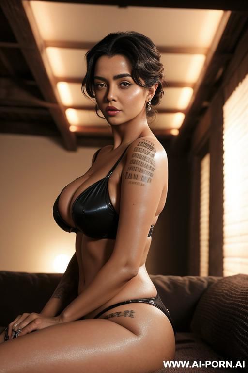 long natural boobs, celebrity beauty, ((((actress aish rai)))), nude, in attic loft, sitting on couch, perfectly thick body, wide body, detailed hd image, seductive, big eyes - #main