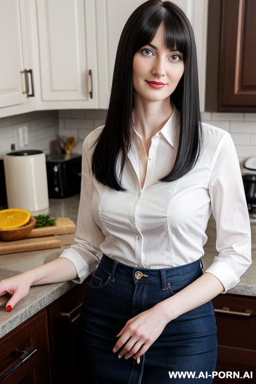 pale skin; blue eyes; long dark hair - #main