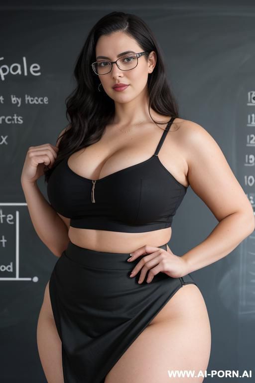teacher. big thighs. big hips. a tall woman. in glasses - #main