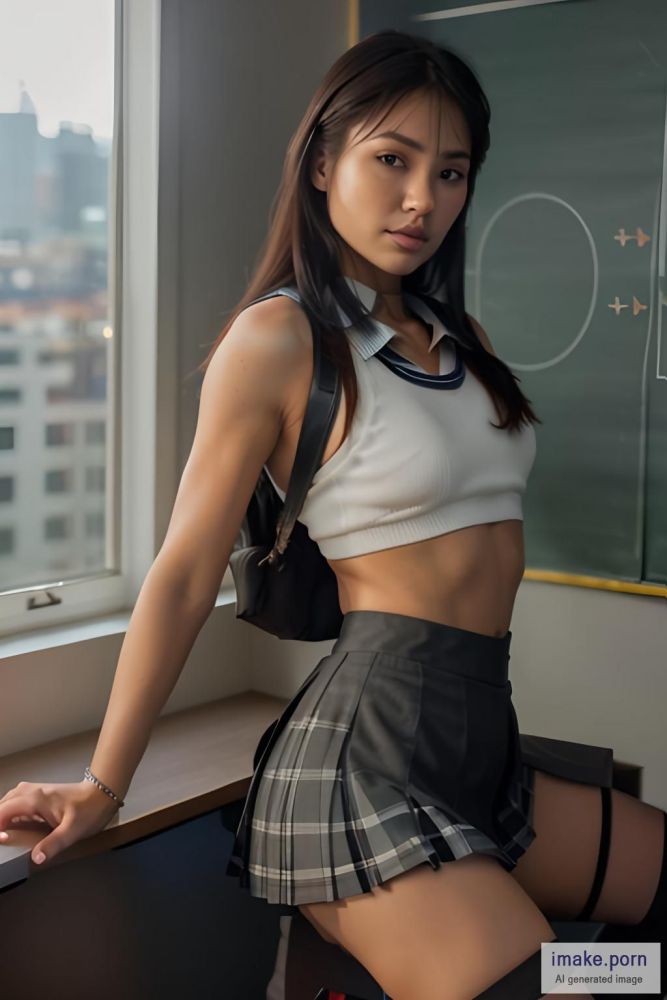 Orgasm, Skinny, Sportive, Asian, Skirt, Schoolgirl, Stockings,... - #main