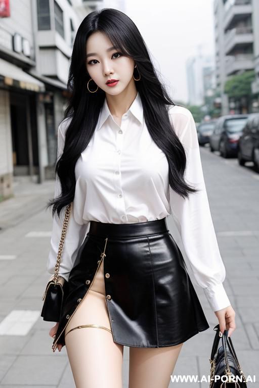 a sexy korean woman, she wear jk - #main