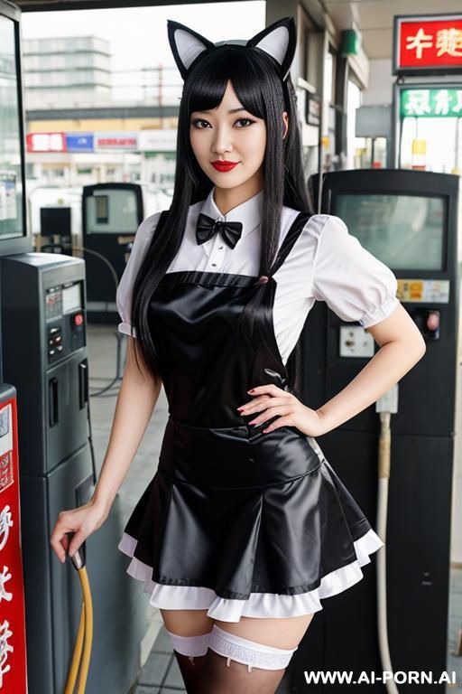 maid uniform, cat ears, cosplay rem - #main