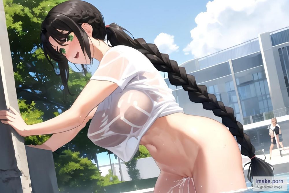 From Front, Wet Shirt (LORA), T-shirt, Single Girl, Standing,... - #main