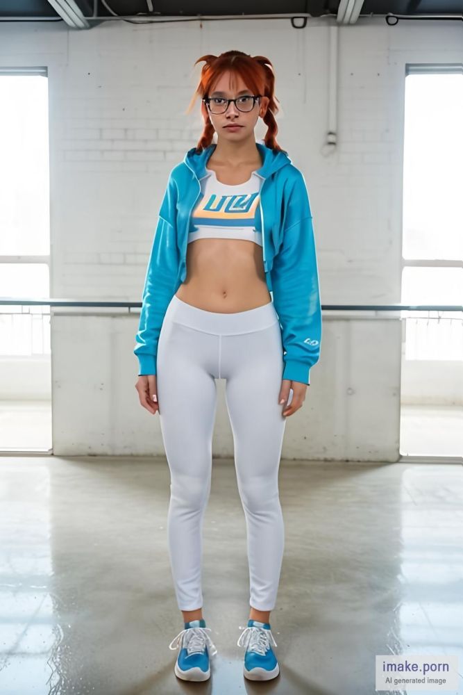 skinny lean teen girl in a professional casting studio, standing... - #main
