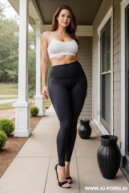 wide hips, yoga pants, suburban mom, front porch - #main