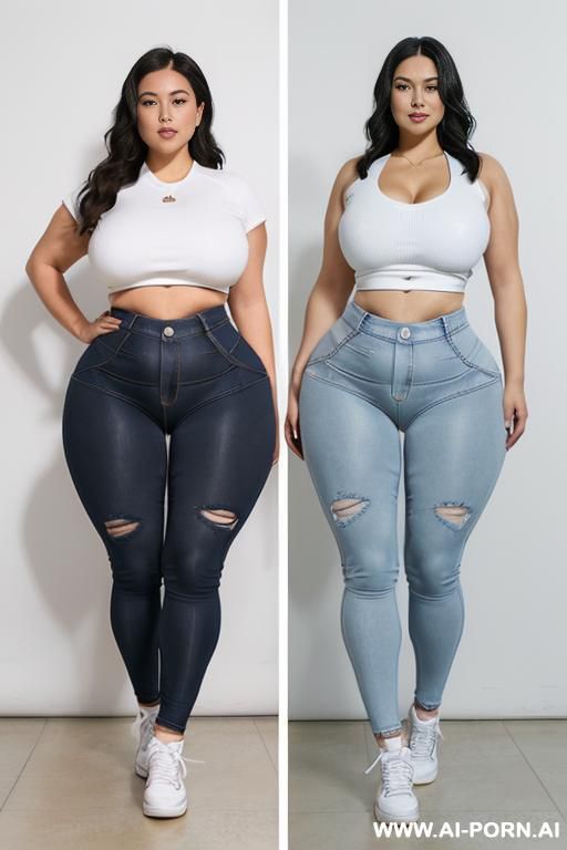((sporty woman), (fit woman), ((pear body shape), (thick thighs), (huge thighs), (massive thighs), (gigantic thighs), (huge hips), (massive hips), (gigantic hips))), (standing: hands on hips), (asian), - #main