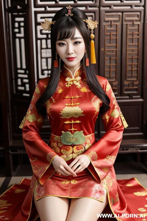 empress of china, use traditional chinese dress, monster. - #main