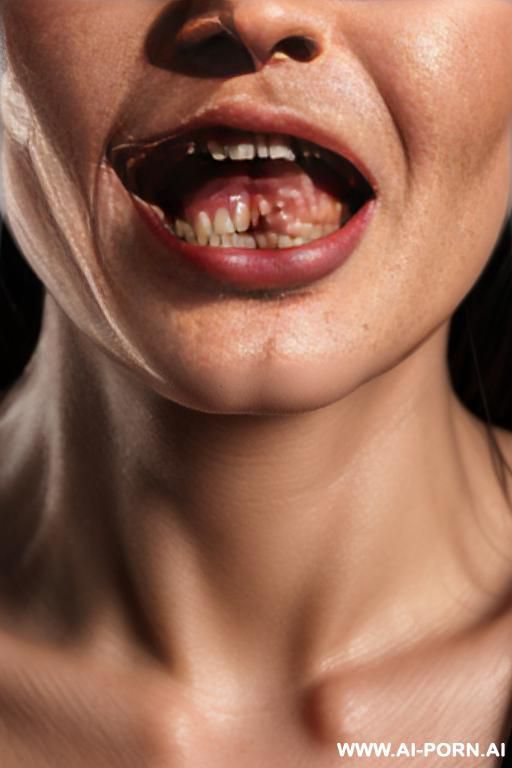 pierced tongue, juicy lips, wide open mouth, art - #main