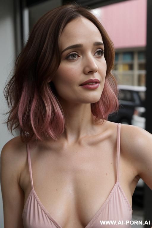 brunette resembling rose byrne wide pink areolas - #main