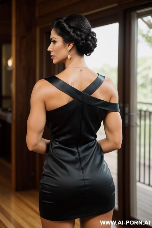 fit woman, extremely waist, from behind, bare shoulders - #main