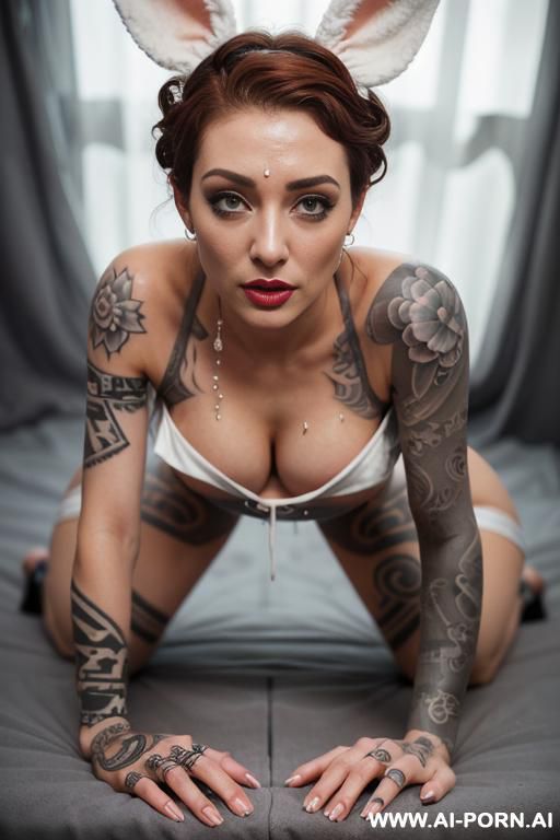 (((busty))) horny bimbo, super hot, super sexy, super attractive, super seductive, gigantic boobs, french woman, short curly blonde hair, (((grey eyes))), pin up look, show full body, (((soft skin))), lean back, side front view - #main
