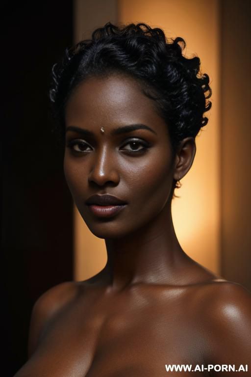 busty perky dark black skin sexy armpits thick lip wide jaw curly - #main