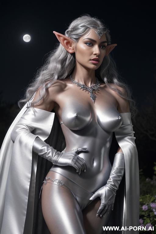 the dark dancer, finely detail, ultra detailed face, highly detailed skin, highly detailed hands, ((naked breasts)), female of glowing beauty, (tall and lithe figure), ((glossy gray obsidian-dark - #main