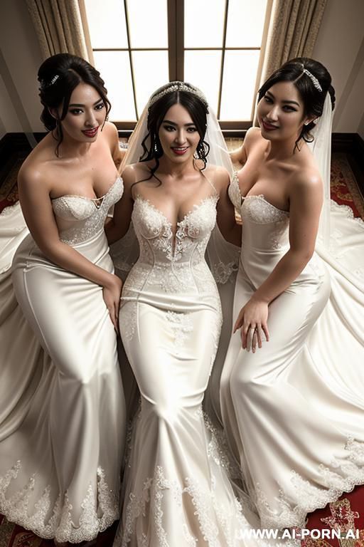 lesbian milf in orgy, wedding dress - #main