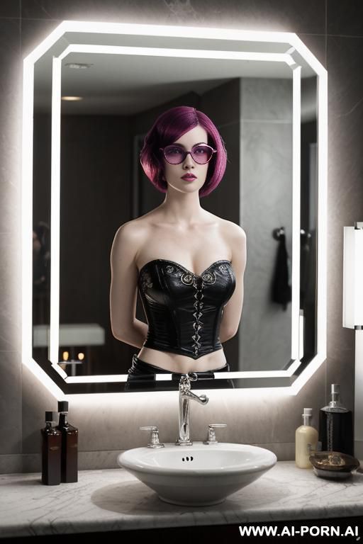 giant saggying breast, completely nude, arrogant face expression - #main