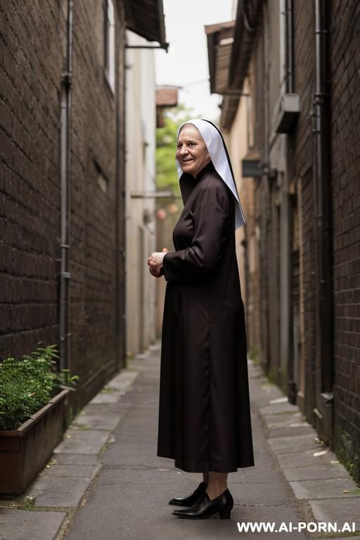 aged nun, older nun, granny nun, full figure, full body view - #main
