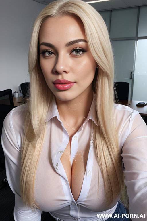 nude, naked, sexy, ultrarealistic, beautiful, (((big lips))), (((biggest lips))), (white skin), (((bend over))), (wet button shirt) - #main