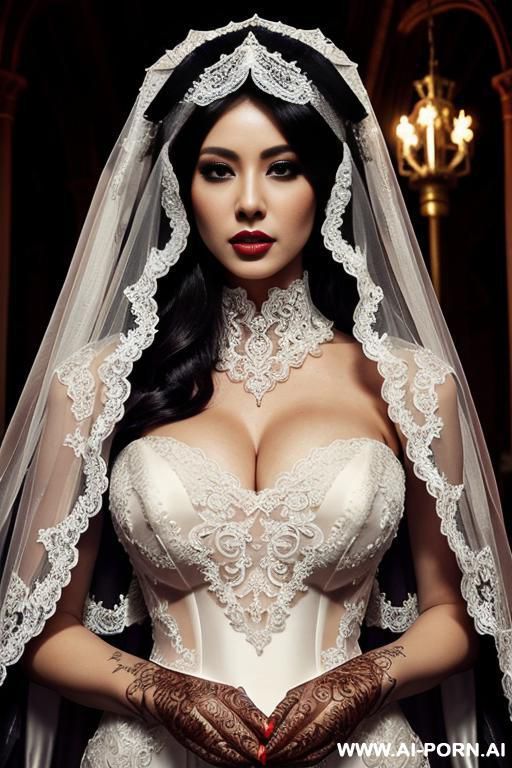 pet collar, monstrous, (((lace veil ))) her eyes secrecy, black clothes - #main