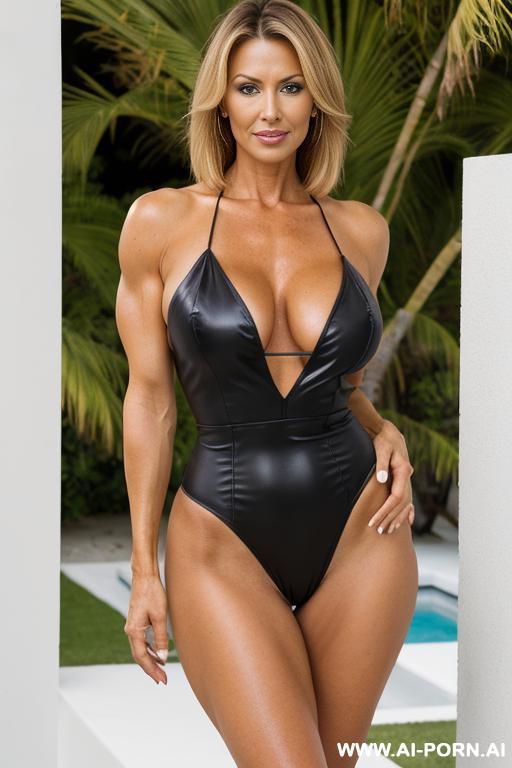 beautiful milf, tanned skin, luxury milf cougar, high heels on, realistisch photography image photo from a very luxury attrative sexy milf woman, strong shapely legs, strong arms, massive body, - #main