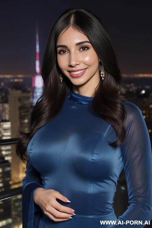 (((higareda))), ((blue crew neck long sleeve dupatta)), (christmas), (big full lips), ((smiling at the camera)), photorealistic, tanned indian, (ultra detailed photo), (hyper realistic photo), standing in - #main