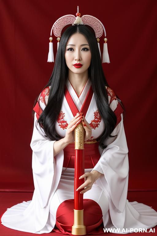 a oracle praying for a big size dildo, white and red - #main