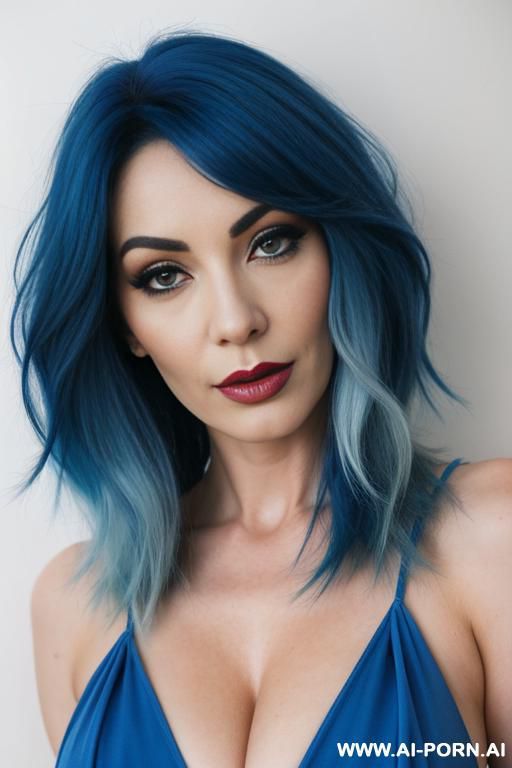 blue haired women - #main