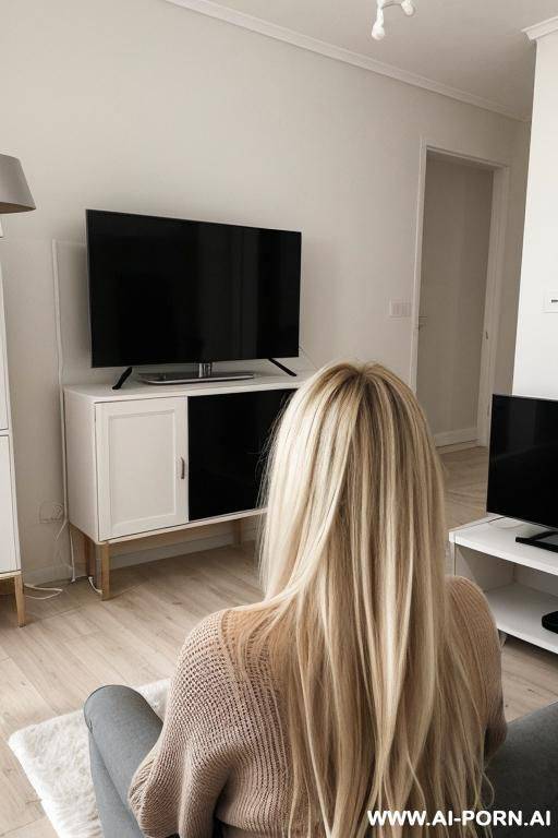 inside an appartment.evening night. watching tv - #main