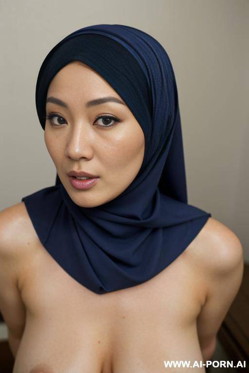 matured asian wearing hijab blowing cock. nude - #main