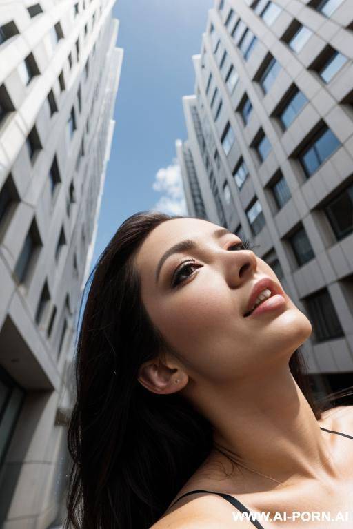 (view looking up at a building) - #main