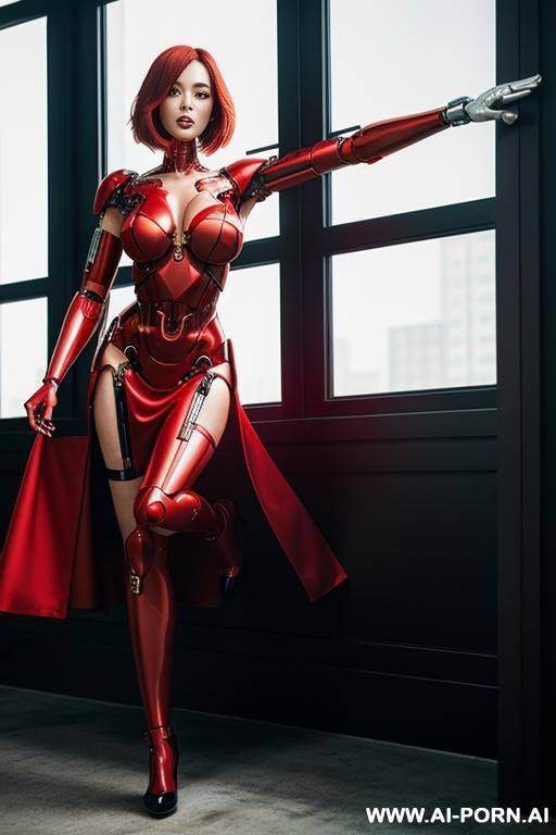cyborg anime red dress - #main