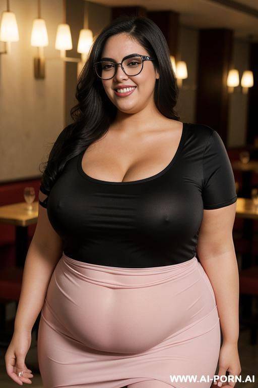 supermodel, very huge , mexican, hourglass figure, tight band tshirt, exceptionally wide hips, pear shaped, punk rocker, rotund, long hair, extra thicc bbw, gordita - #main