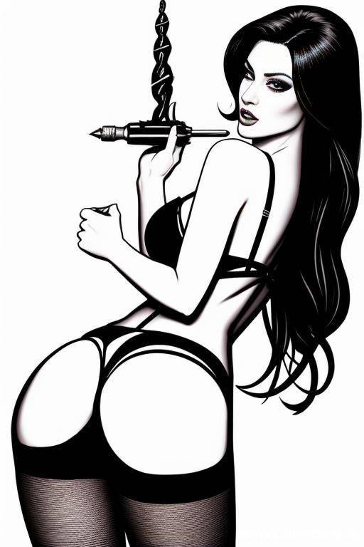 draw a woman with drill on ass - #main
