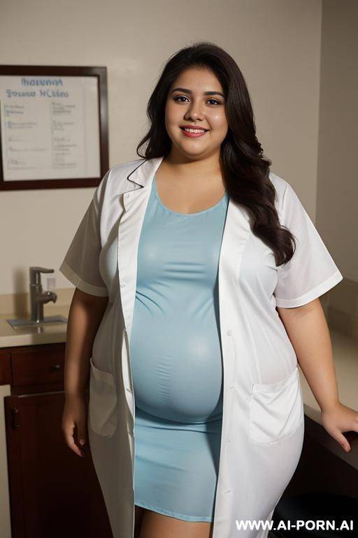 supermodel, mexican, very , hourglass figure, wearing hospital gown, extremely pear shaped, rotund - #main