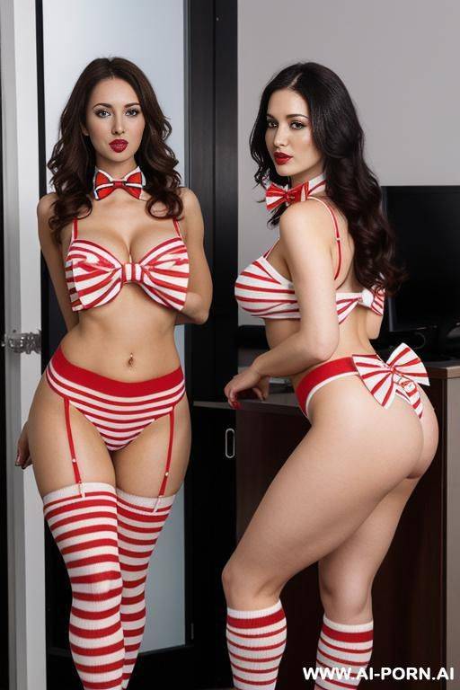 (office party) (red stripey socks) (bow tie) - #main