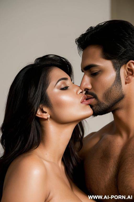 beautiful woman kissing a man - #main
